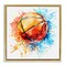 Stupell Industries Basketball Chromatic Splash Floater Framed Canvas Wall Art Design by LSR Design Studio